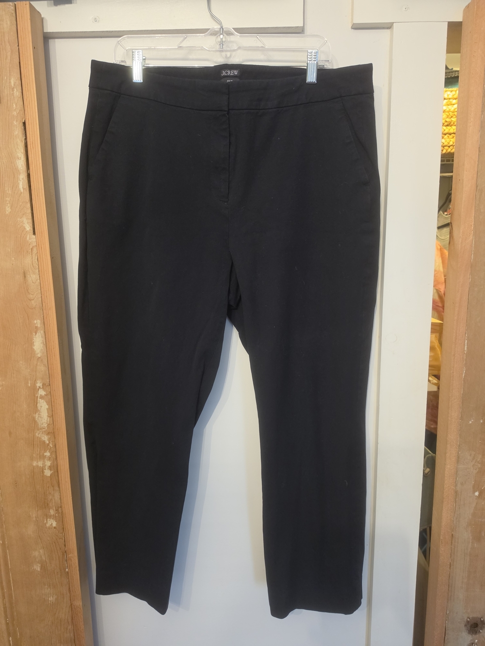 J. Crew "Kate" Black Women's Stretch Straight-Leg Pants (16)